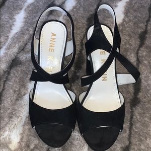 Black block heels